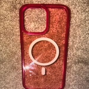 Apple Red Transparent Magnetic Case